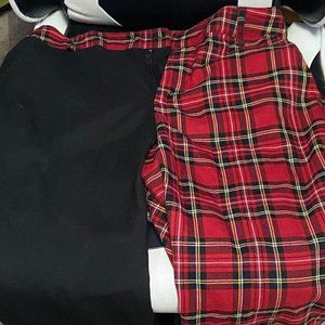 Half Plaid Half Black Hot Topic Pants